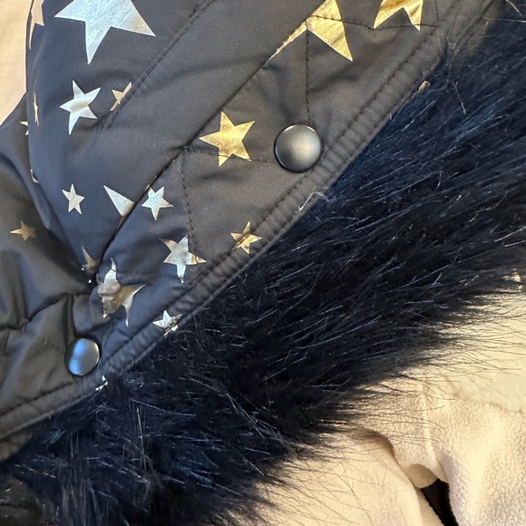 J.Crew Black Star Print Hooded Jacket - Picture 4 of 5